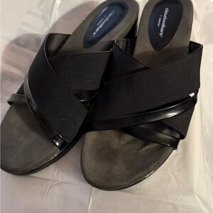 Cloudwalkers Women's Elegant Black Sandals Size 11W